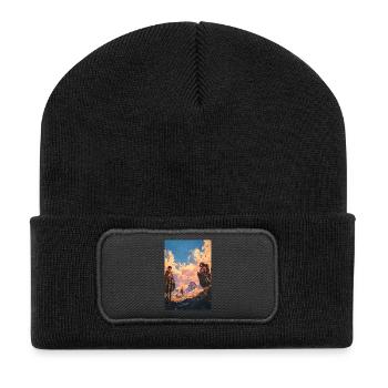 Die epische Anime-Reise beginnt - Recycelte Patch Beanie - Schwarz - Vorne