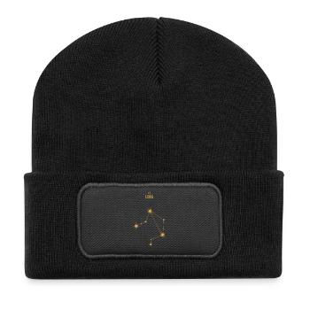 Signe du zodiaque Balance Constellation d’étoiles Tons dorés - Beanie recyclé à patch - noir - Devant