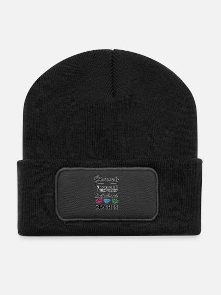 Les diamants sont la base de ma pyramide - Beanie recyclé à patch - noir