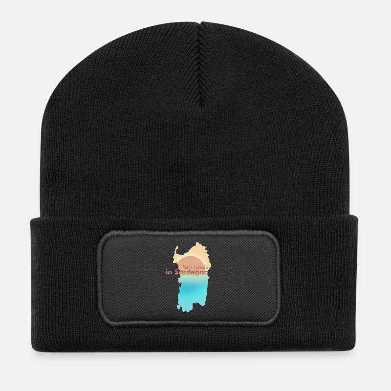 Non C’è Problema in Sardegna - Recycelte Patch Beanie - Schwarz