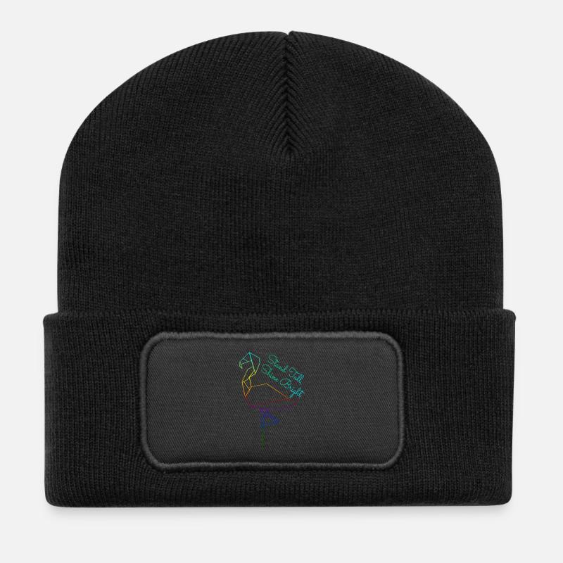 Stand Tall, Shine Bright - Recycelte Patch Beanie - Schwarz