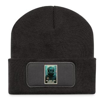 NOUS SOMMES L’ERREUR - Beanie recyclé à patch - charbon - Devant