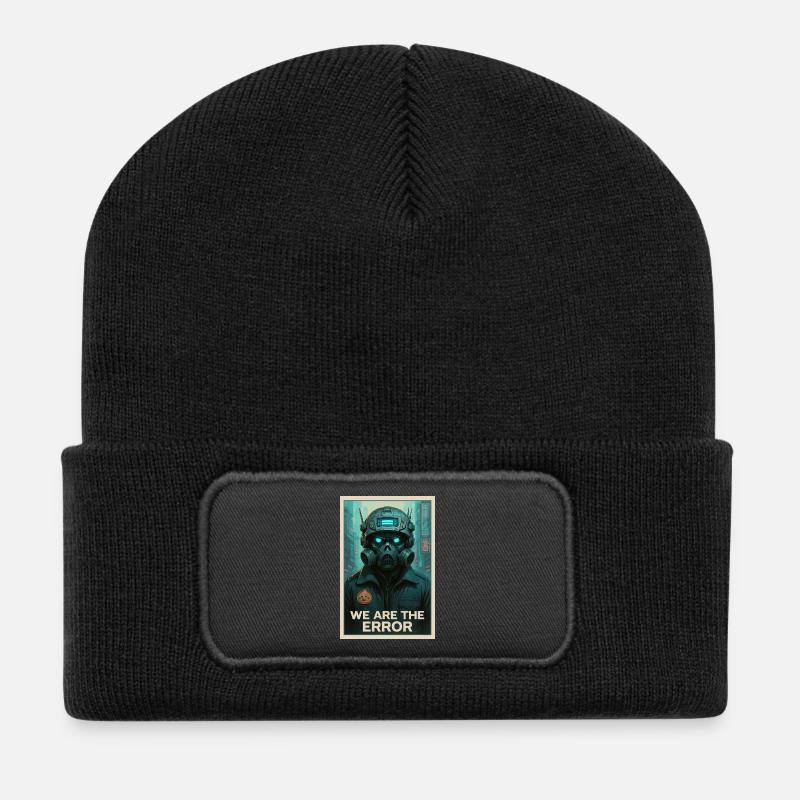 NOUS SOMMES L’ERREUR - Beanie recyclé à patch - noir