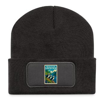 Lofoten  - Recycelte Patch Beanie - Dunkelgrau - Vorne
