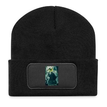 Der dunkle Totenbeschwörer erhebt sich - Recycelte Patch Beanie - Schwarz - Vorne