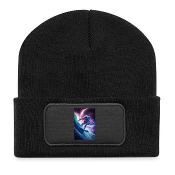 Surfing the Cosmic Wave - Recycled Patch Beanie - black - Front