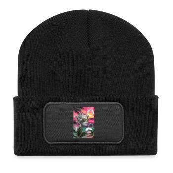 Cyber Tropic Surreal Dream - Recycled Patch Beanie - black - Front
