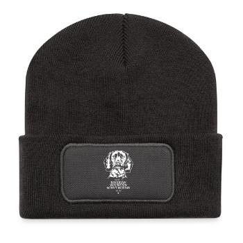 Bavarian Mountain Scent Hound Mom Hunde Wilsigns - Recycelte Patch Beanie - Dunkelgrau - Vorne
