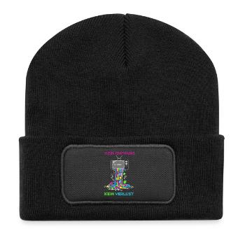 Télévision allemande - Pas de réception, pas de perte - Beanie recyclé à patch - noir - Devant