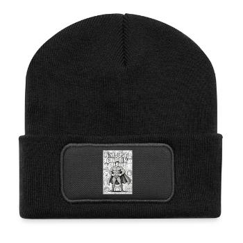 "Manga Hero: Just Chillin'" - Recycled Patch Beanie - black - Front