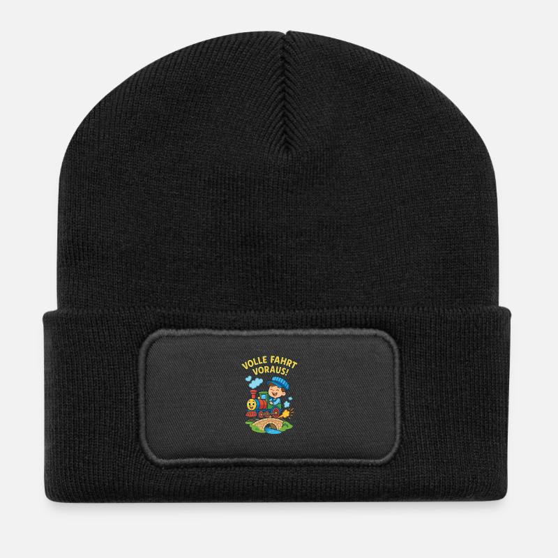 Railway Children Full Ride Ahead - Recycled Patch Beanie - black