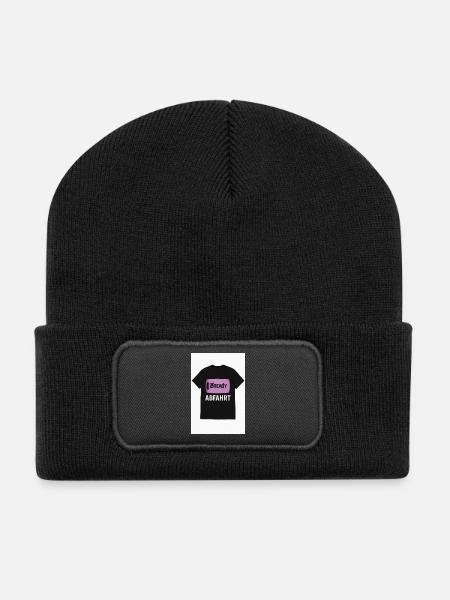 Bready Downhill T-Shirt with Baked Goods Print - Recycled Patch Beanie - black