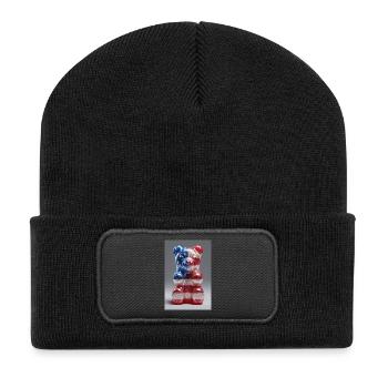American Flag Gummy Bear - Recycled Patch Beanie - black - Front