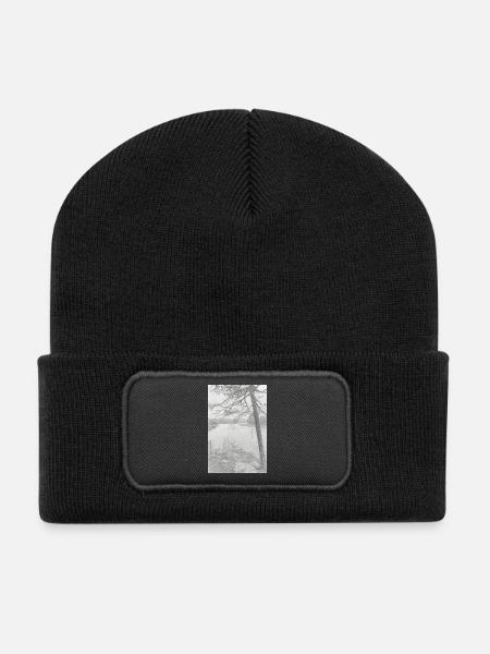 Nature - Beanie recyclé à patch - noir