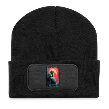 Statue de la Liberté en pleurs - Beanie recyclé à patch - noir - Devant