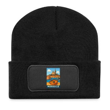 Marseille Cuisine in an Iconic Landscape - Recycled Patch Beanie - black - Front