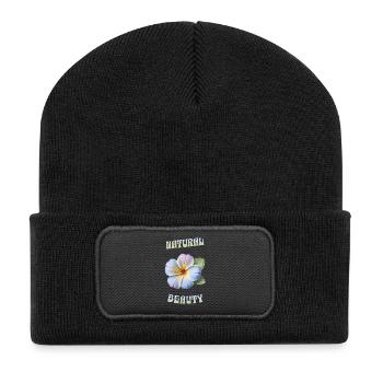 Natural Beauty – Blossom Art - Recycled Patch Beanie - black - Front