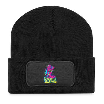 Das Beste vom Besten – Bovine Girl - Recycelte Patch Beanie - Schwarz - Vorne