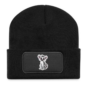 lémurien - Beanie recyclé à patch - noir - Devant
