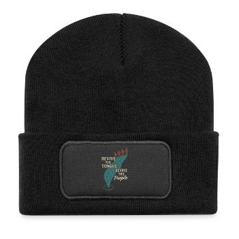 Revitalisation des langues autochtones Locuteurs natifs - Beanie recyclé à patch - noir - Devant