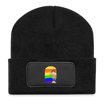 Rainbow Man - Recycled Patch Beanie - black - Front