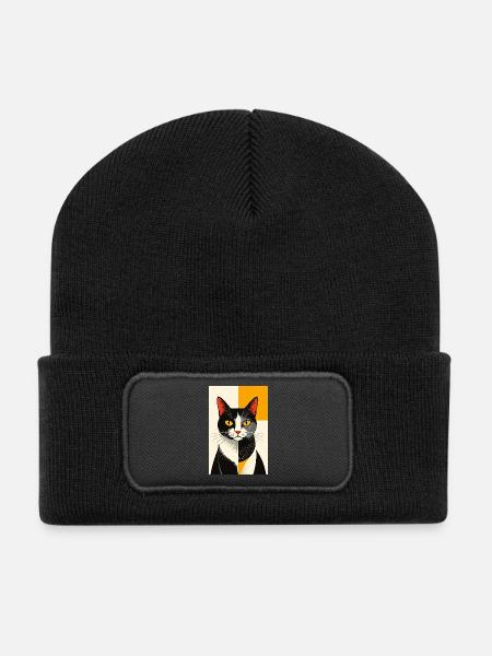 02 Avantgarde Cat R02 - Recycled Patch Beanie - black