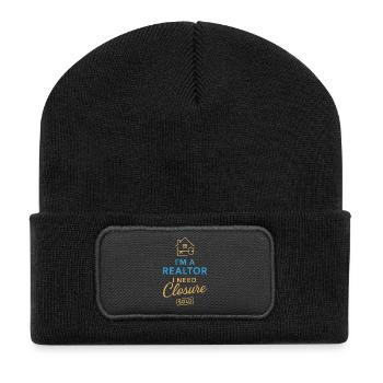 I am a real estate agent and need an Abs - Recycled Patch Beanie - black - Front
