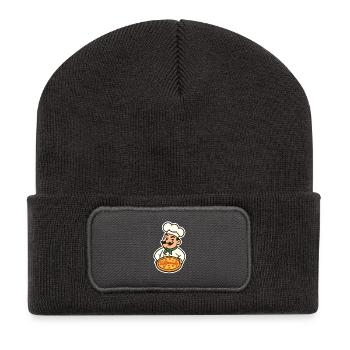 Vaffanculo T-Shirt Lustig Spruch Italien Spaß Fun - Recycelte Patch Beanie - Dunkelgrau - Vorne