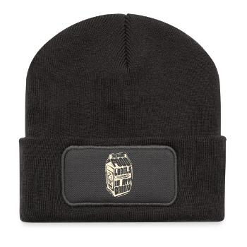 Intolérant au lactose Vérification des étiquettes des aliments - Beanie recyclé à patch - charbon - Devant