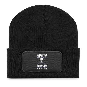  Consulting My Spirit Guides For Advice Schädel - Recycelte Patch Beanie - Schwarz - Vorne