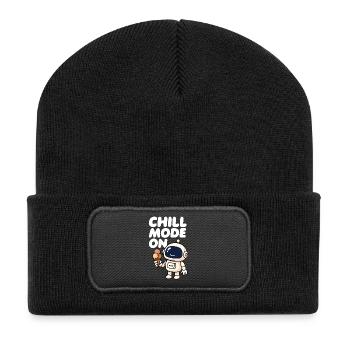 Robot spatial avec glace - Beanie recyclé à patch - noir - Devant