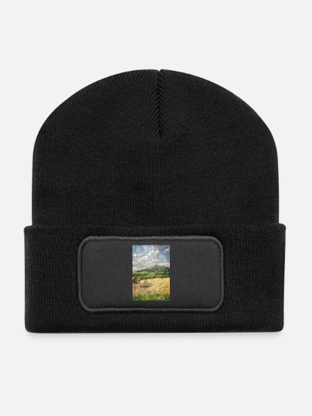 Aquarelle de Burgsberg - Beanie recyclé à patch - noir