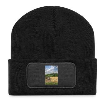 Burgsberg Illustration - Recycled Patch Beanie - black - Front