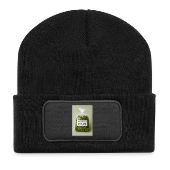 Computer chips price label - Recycled Patch Beanie - black - Front