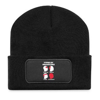 Psychologie Maux de tête - Beanie recyclé à patch - noir - Devant