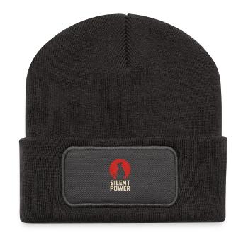 Silent Power with Katana - Recycled Patch Beanie - dark grey - Front
