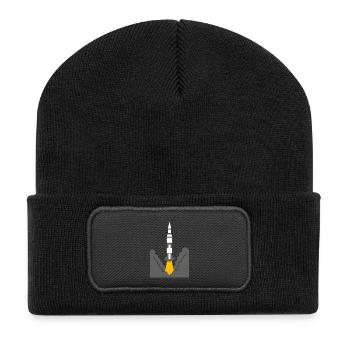 Lancement de fusée - Beanie recyclé à patch - noir - Devant