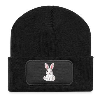 Lièvre - Beanie recyclé à patch - noir - Devant