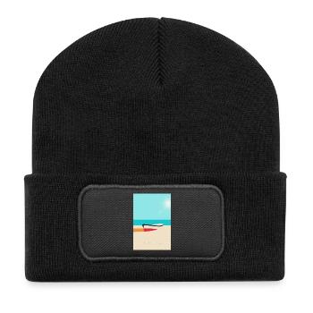 More sea-less stress - Recycled Patch Beanie - black - Front
