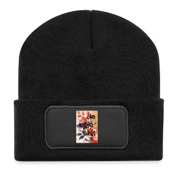 Do Epic Shit — Floral Street Art Print - Recycled Patch Beanie - black - Front