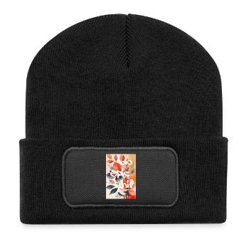 Do Epic Shit — Floral Street Art Print - Recycled Patch Beanie - black - Front