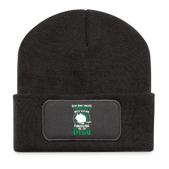 Degu nicht perfekt Gewöhnlicher Degu - Recycelte Patch Beanie - Dunkelgrau - Vorne