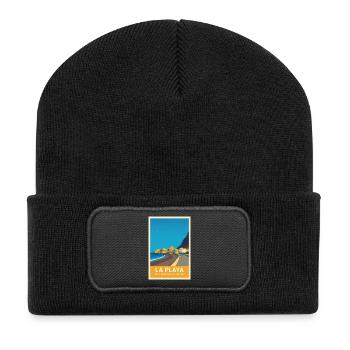 La Playa Poster Valle Gran Rey - Recycled Patch Beanie - black - Front
