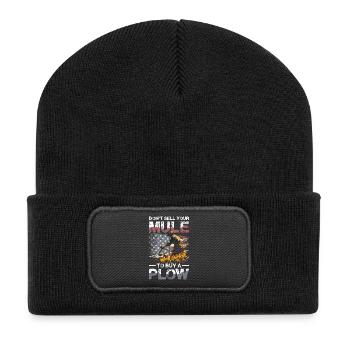 Don't sell your mule for a plow - Recycled Patch Beanie - black - Front