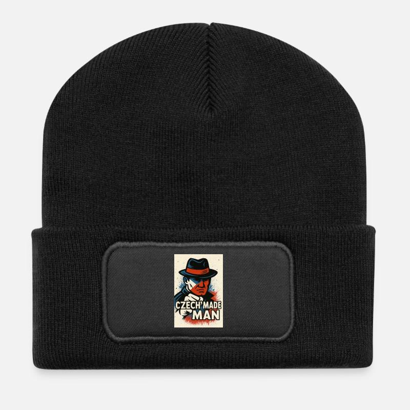 Tschechischer Mann - Recycelte Patch Beanie - Schwarz