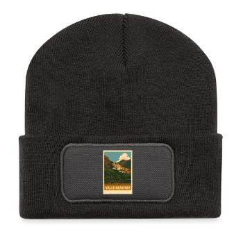 La Calera Valle Gran Rey - Beanie recyclé à patch - charbon - Devant