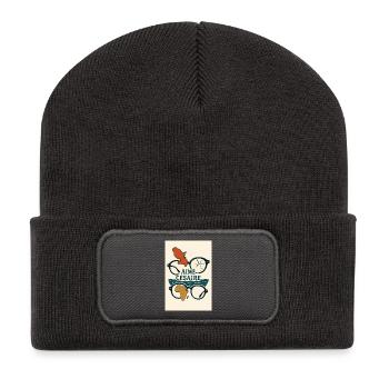 Monde Aimé Césaire Brille - Recycelte Patch Beanie - Dunkelgrau - Vorne