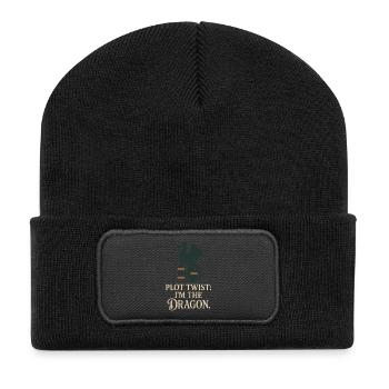 Booktok Fantasy Bookish Humor Geschenk Für - Recycelte Patch Beanie - Schwarz - Vorne