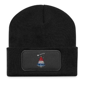 Christmas tree with Netherlands flag - Recycled Patch Beanie - black - Front