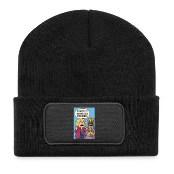 Caricature Vol du Louvre Pierre jean. - Beanie recyclé à patch - noir - Devant